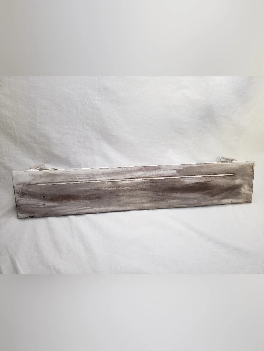 Distressed Paint Long Wood Wall Shelf 2 Feet Long